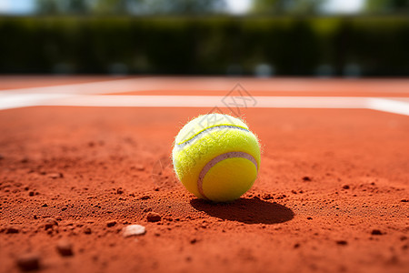 运动场地上的网球图片