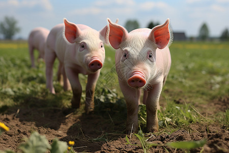可爱的猪小猪猪农场高清图片