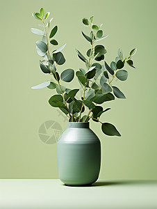 绿色的复古花瓶图片