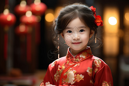 传统汉服下的可爱中国孩子图片