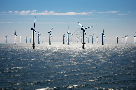 海洋中的风力发电图片