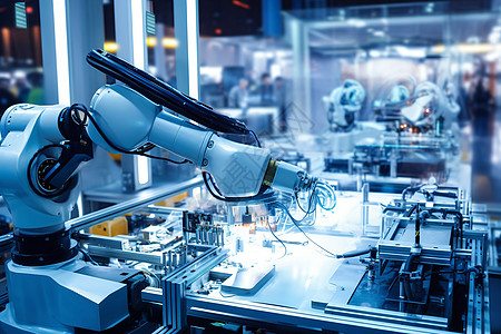 自动化机器创新科技下的工厂智能化生产设计图片