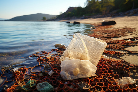 海边的垃圾图片