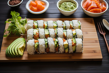 寿司和蔬菜图片