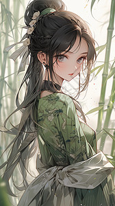 穿汉服的少女图片