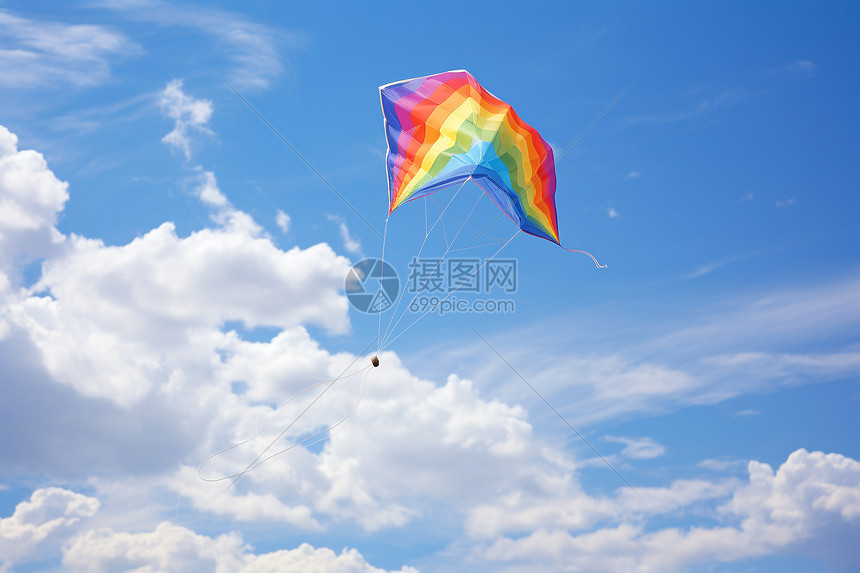飞翔在空中的风筝图片
