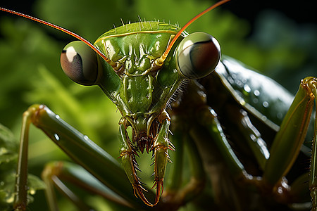阳光下的螳螂图片
