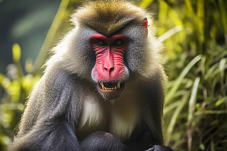 热带丛林中的黑鼻猴图片
