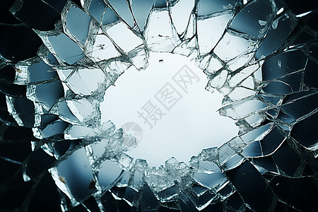 玻璃破裂的碎片图片