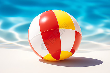 夏日狂欢夏日炫彩的沙滩球背景