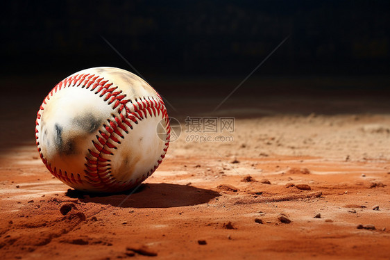 户外体育场上的棒球图片