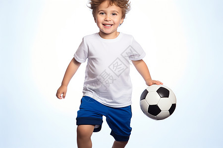 快乐的足球少年背景图片