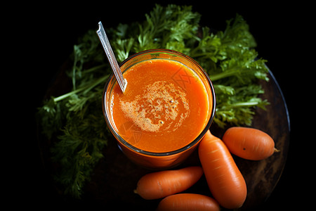 营养丰富的胡萝卜汁图片