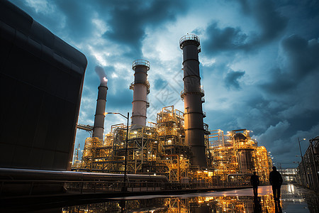 工业化学石油加工厂图片