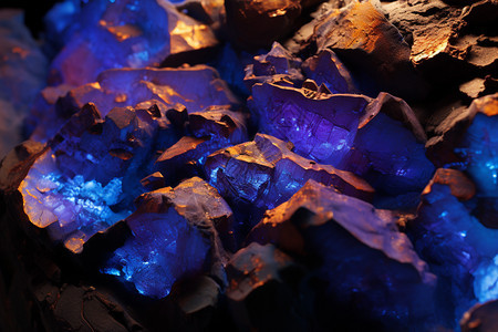 蓝紫色矿产能源图片