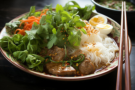 越南牛肉米粉美食图片