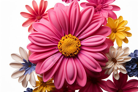 创意的雏菊花朵背景图片