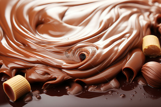 美味的丝滑巧克力图片