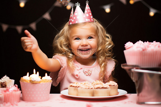 小女孩的生日派对图片