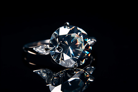 戒指上的闪耀钻石背景图片