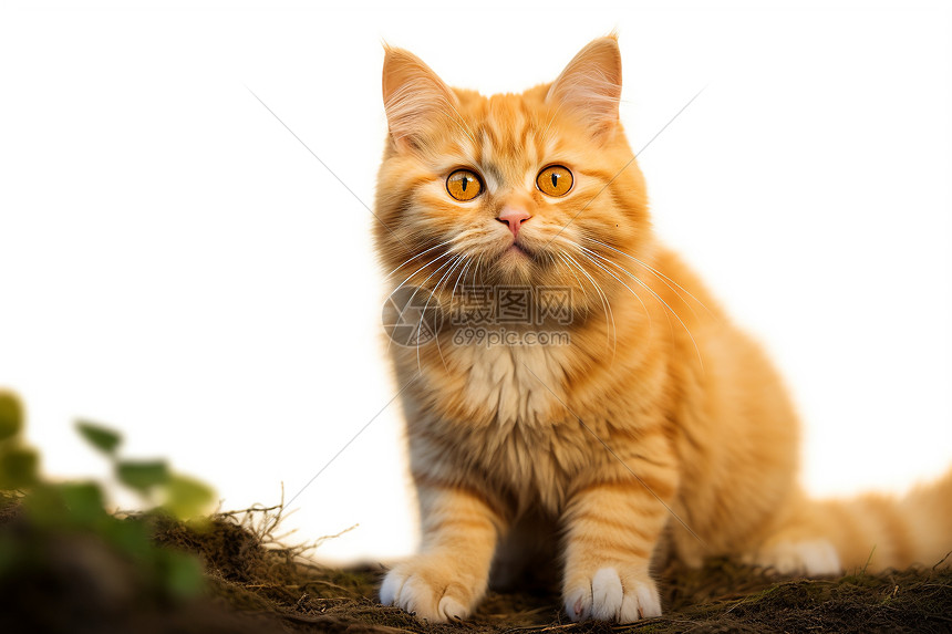 一只橘猫高清图片下载-正版图片600593417-摄图网