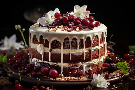 甜蜜红丝绒蛋糕图片