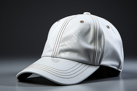 纯白色的棒球帽背景图片
