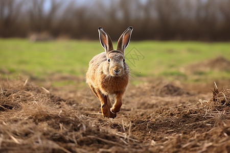 奔跑的兔子背景图片