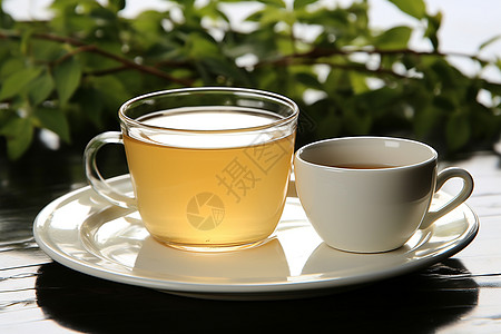 夏天饮料茶饮下午健康的茶饮背景