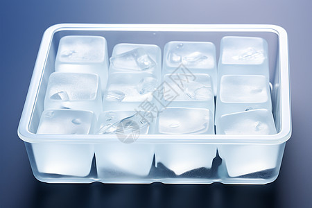 塑料盒子里的冰块图片