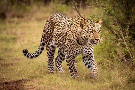 丛林漫步的豹子图片