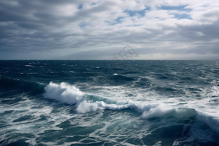 狂风暴雨中的海浪图片