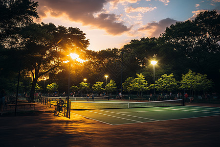 明亮的网球场图片