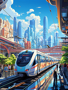 城市未来交通背景图片