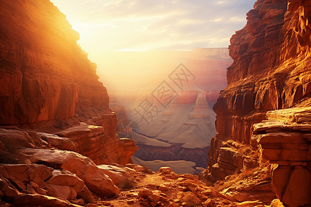 大峡谷的壮丽日落图片