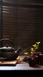 古典的亚洲茶具图片
