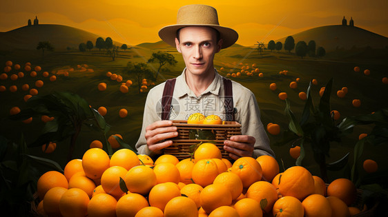 农场采摘的橘子图片