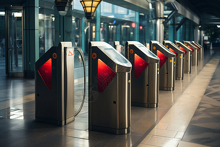 科技感地铁闸机概念图图片