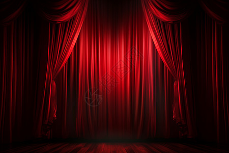 剧院里的红色门帘图片