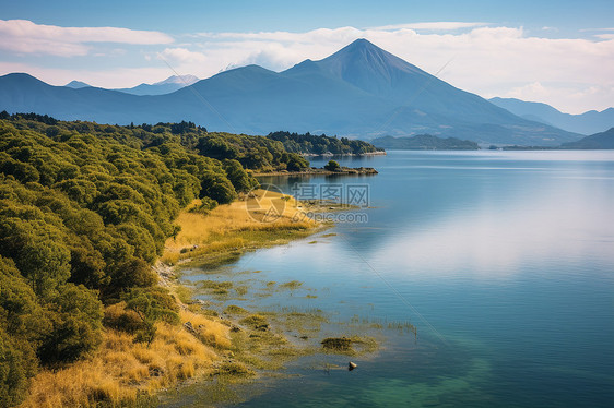 自然的湖光山色图片