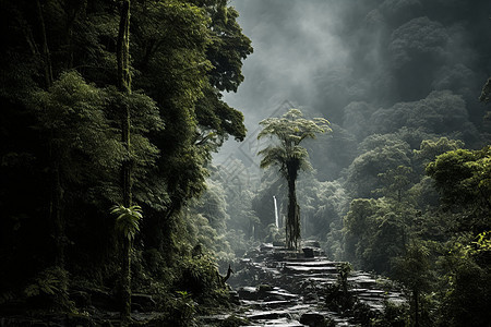 绿色蓊郁的雨林图片