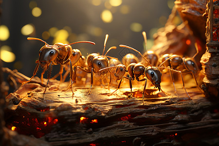 3D的蚂蚁群体图片