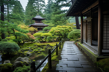 园林景观建筑背景图片