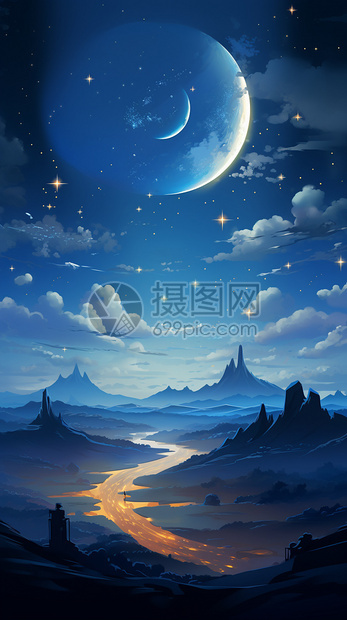 天空中的美丽星星图片