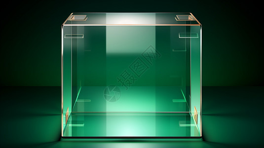绿色背景上的透明框图片