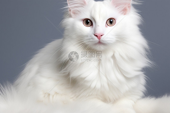 漂亮的白色猫咪图片