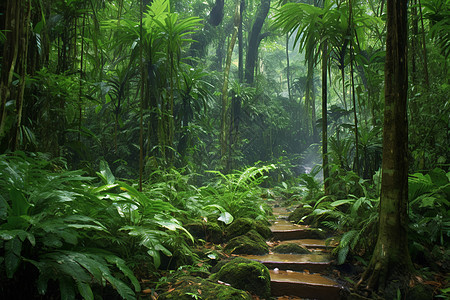 绿色的森林植物图片