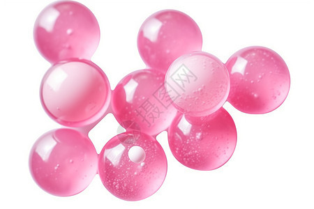 粉色透明的固体气泡图片
