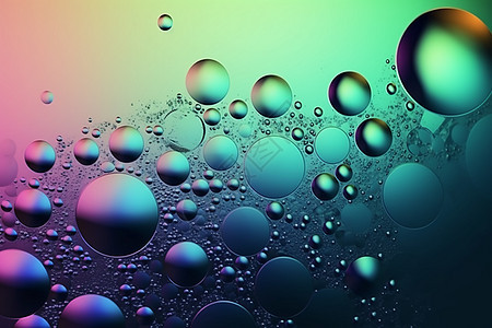 色彩斑斓的气泡背景图片