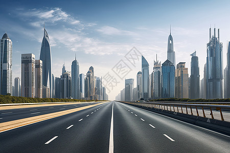 现代城市中的公路桥梁图片